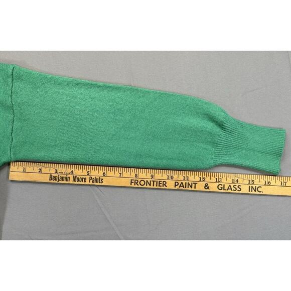 Philosophy Green Lightweight Viscose Knit V Neck Pullover Sweater Women's M - Picture 5 of 7